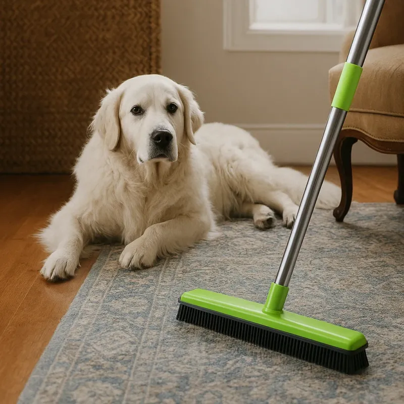 Hair Catcher Telescopic Pet Carpet Sweeping Broom - Image 0