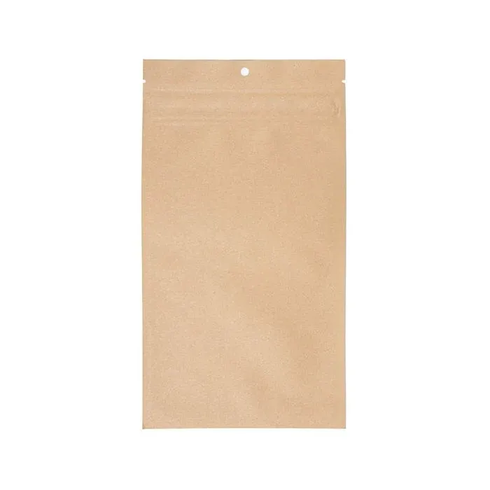 Grip Seal Bags w/ Child Resistant Zipper Kraft 12.7x20.8 cm