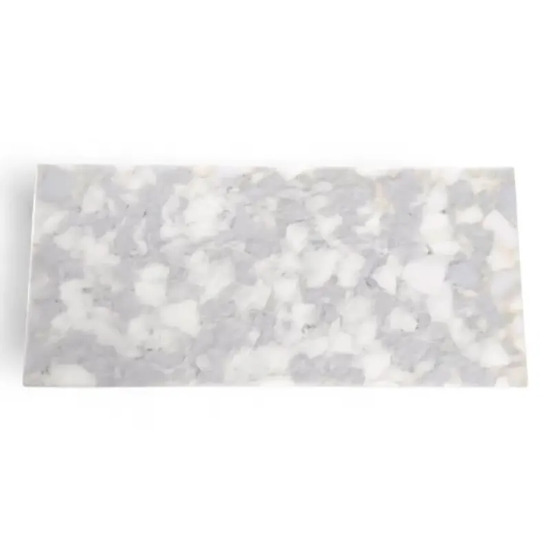 Rechteckige grauweiße marmorierte clendo melamin handpad fliese 11x25 cm mit glatter polierter oberfläche