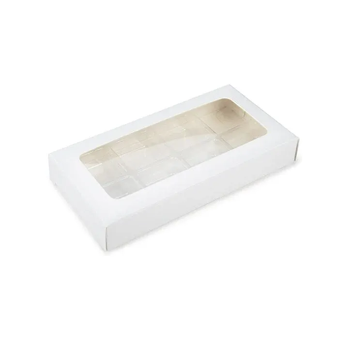 White Kraft Artisan Candy Box Set, Square Insert 7x2.1x13.8 cm
