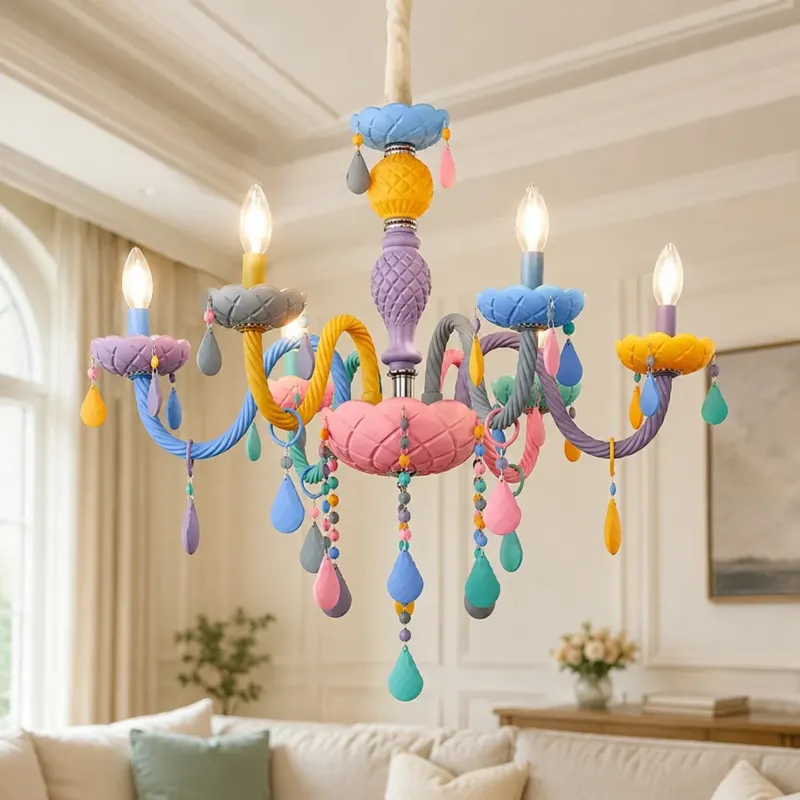 Pastel Dream Crystal Drop Chandelier - Image 0