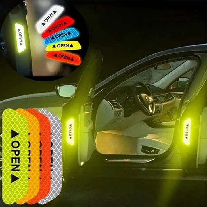 4PCS City Light Reflective Alert Stickers - Image 0