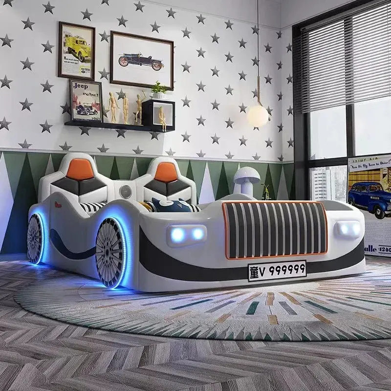 Mini Racer LED Luxury Car Kids Bed - Image 0