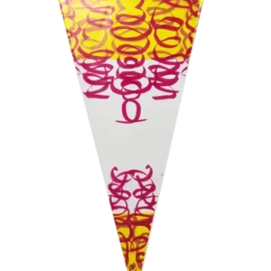Conical bag 25x46cm 1 pound yellow/red (250 pcs)