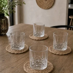 Glasuntersetzer aus Jute - Set mit 4 Stück