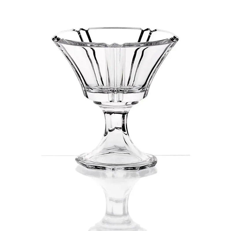Schale auf Fuß Nadine 13,5cm, Transparent, aus Bleikristall
