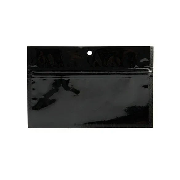 Grip Seal Bags Black 15x7cm Metallised