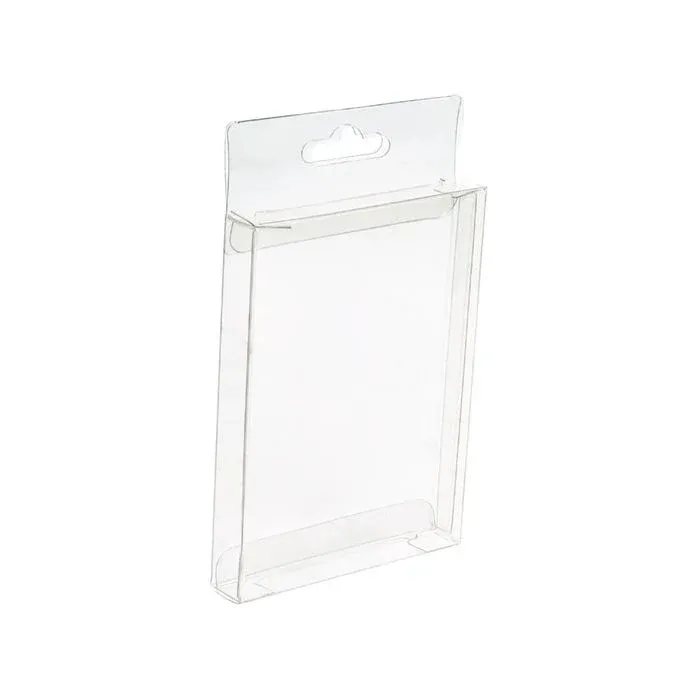 Klarsichtschachteln 9.5x1.6x13.2cm mit Aufhängeloch (25 Stück) [HFB10]