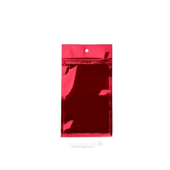 Grip Seal Bags Red 7.6x11.4cm Metallised