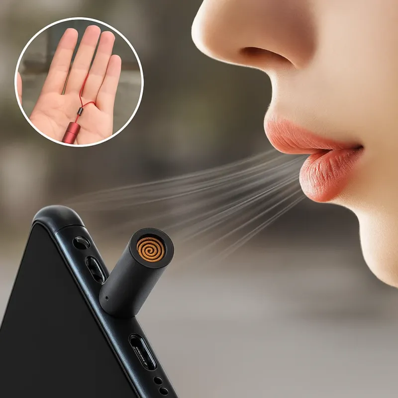 Heat Coil Breath Trigger Windproof Phone Lighter - Image 0