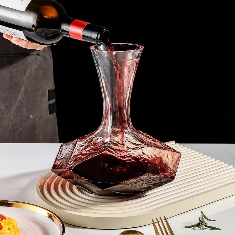 Irregular Crystal Glass Wine Decanter - Image 0