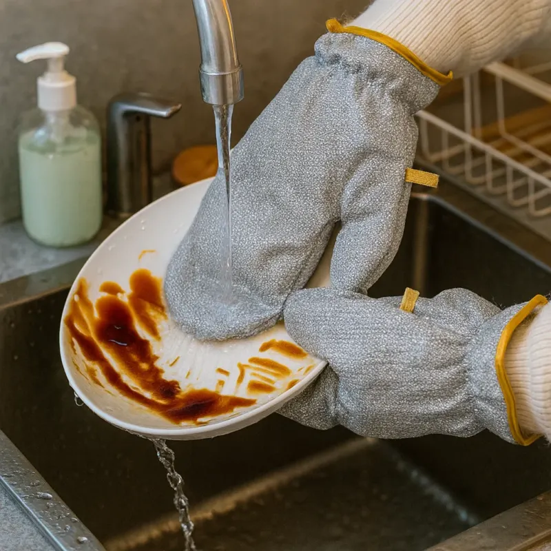 Heavy Duty Steel Wire Dishwashing Cleaning Gloves - Image 0