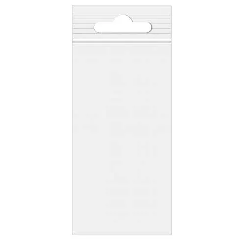 Grip Seal Bags with Euroslot 10x20.5 Crystal Clear PP 50 micron