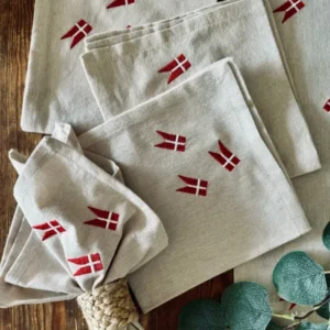Mundservietter med flag – 4 stk - VIAMAJA.DK