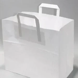 Paper Carrier Bags 32x17x27cm White Kraft 70 g/qm