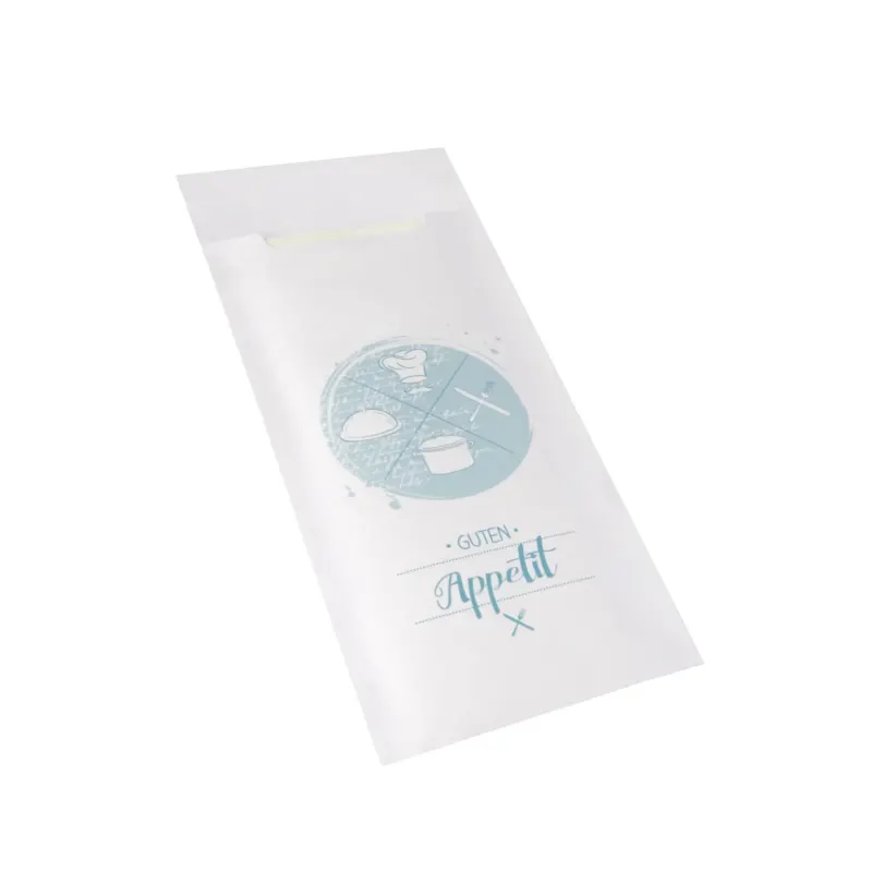 Papstar Bestecktaschen mit Aufdruck, 20 x 8,5 cm, 2-lagig 1 Packung (520 Stück), Guten Appetit