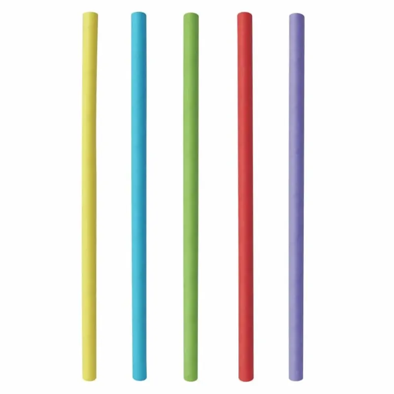 Papstar Shake Strohhalm, Papier Ø 8 mm · 25 cm farbig sortiert