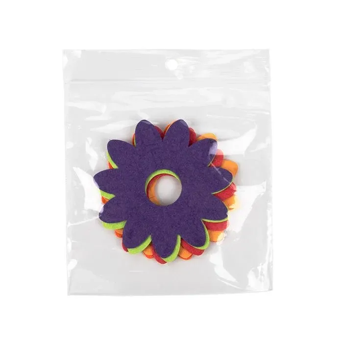 Crystal Clear Polyethylene Zipper Bags w/ Round Hang Hole 10.2x10.2 cm