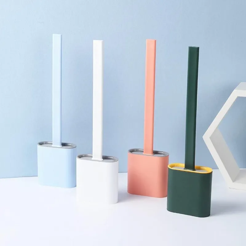 Wall Mounted Spotless Silicone Toilet Brush With Holder - Image 0