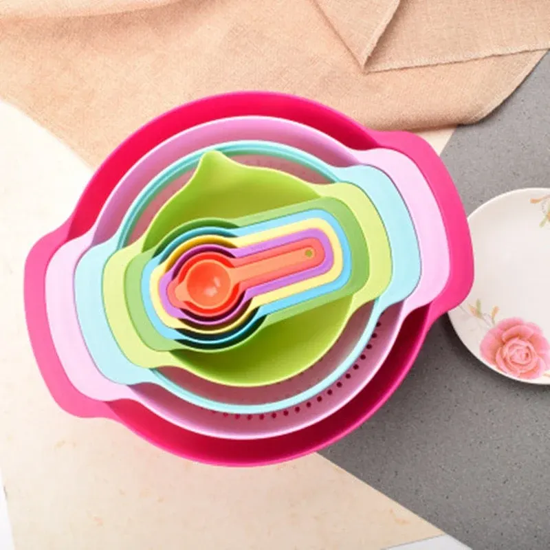 Rainbow Multifunctional Stackable Kitchen Bowl Set - Image 0