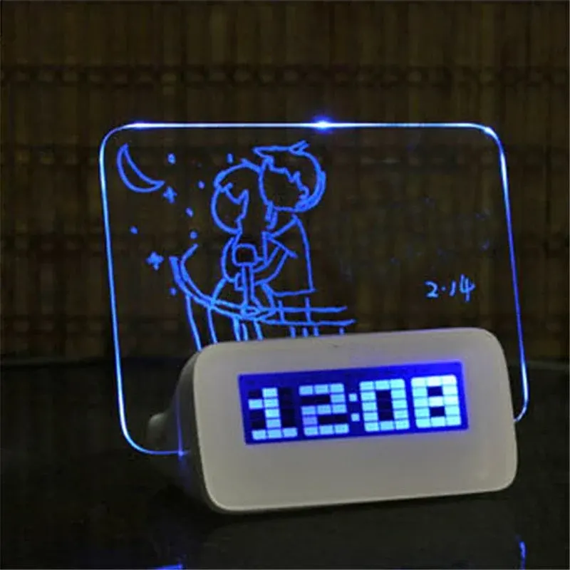 Message Board LED Digital USB Alarm Clock - Image 0