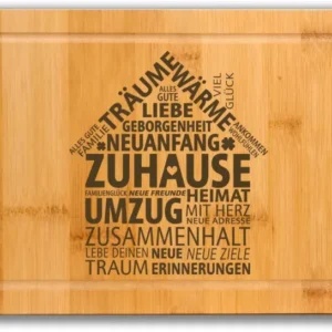 Bambus Schneidebrett - Zuhause (Worthaus)