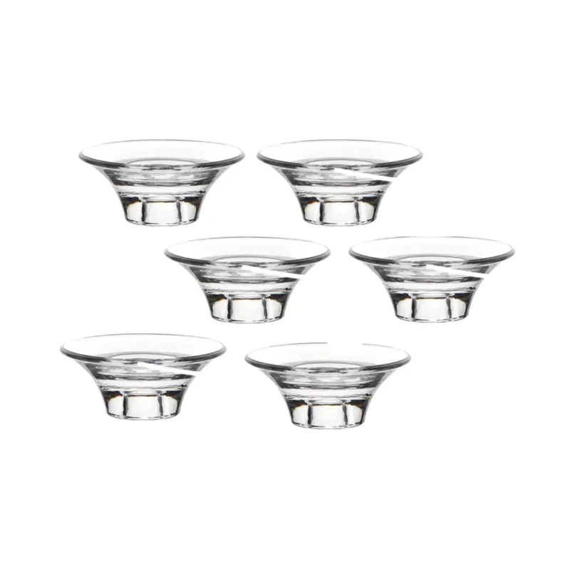 Multikerzenhalter aus Bleikristall 6er Set 4,5cm