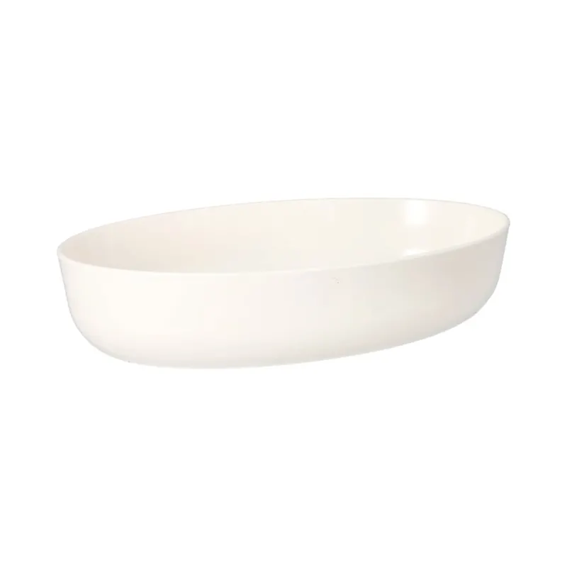 Starpak "Cella" Mehrweg-Schalen oval, 1600 ml, weiß 1 Karton (4 Packungen × 15 Stück)