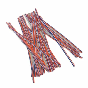 Tin Ties 15.2x0.4cm Paper Blue White Red Mixed (1.000 pieces)
