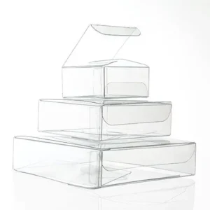 Plastic Gift Boxes 12.7x12.7x15.2cm Crystal Clear