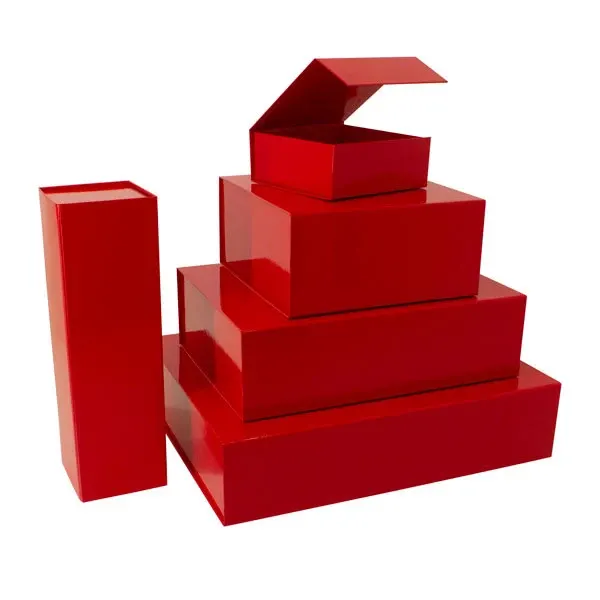 Magnet boxes 14x14,5x5,7cm Red (25 pcs)