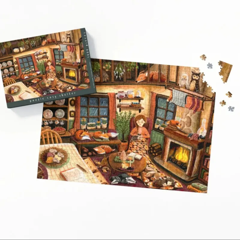 Gemütliches Weihnachtspuzzle 'Cosy Shelter' 1000 Teile