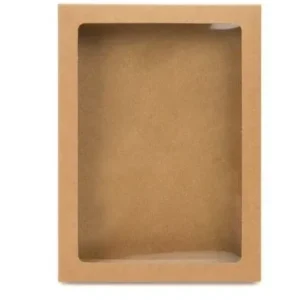 Kraft Gift Boxes with Window 13.7x2.2x18.7cm