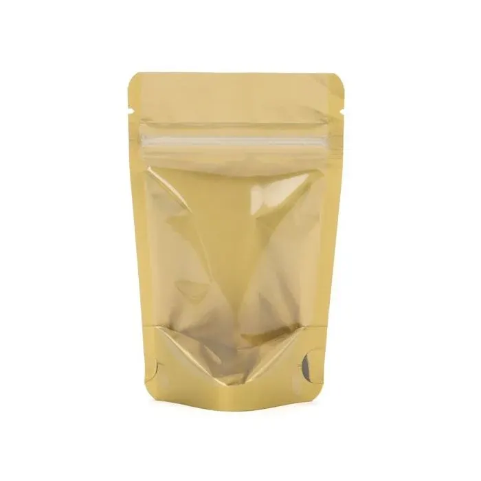 Stand Up Pouches Transparent/Gold 12x7.5x18.5cm | 114 grams