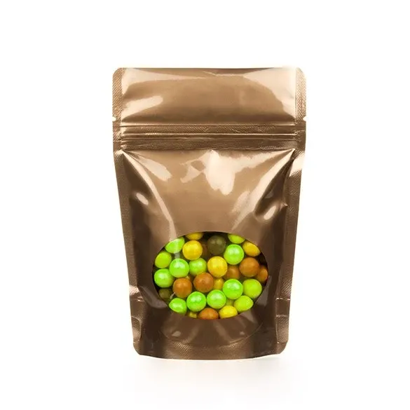 Stand Up Pouches Bronze with oval Window 21x9x29cm | 510 grams