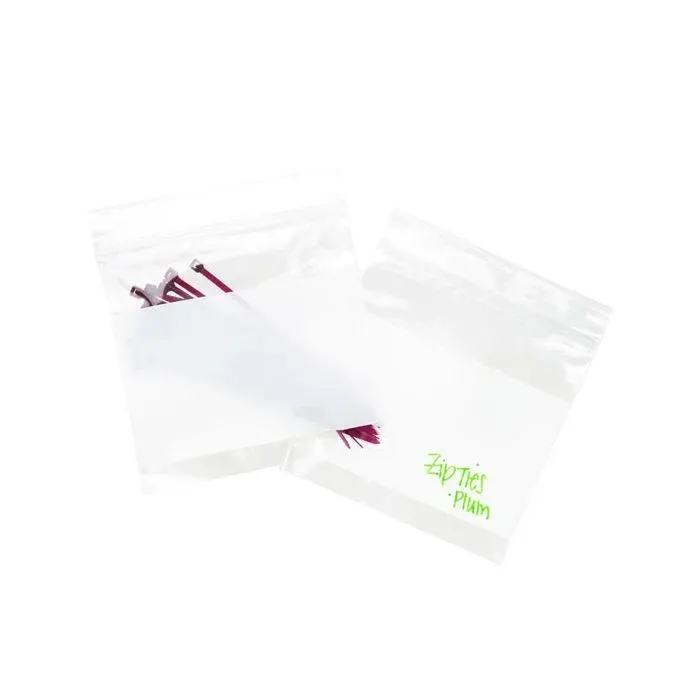 Grip Seal Bags with Write-on-Panel 10x10cm Crystal Clear PP 50 micron